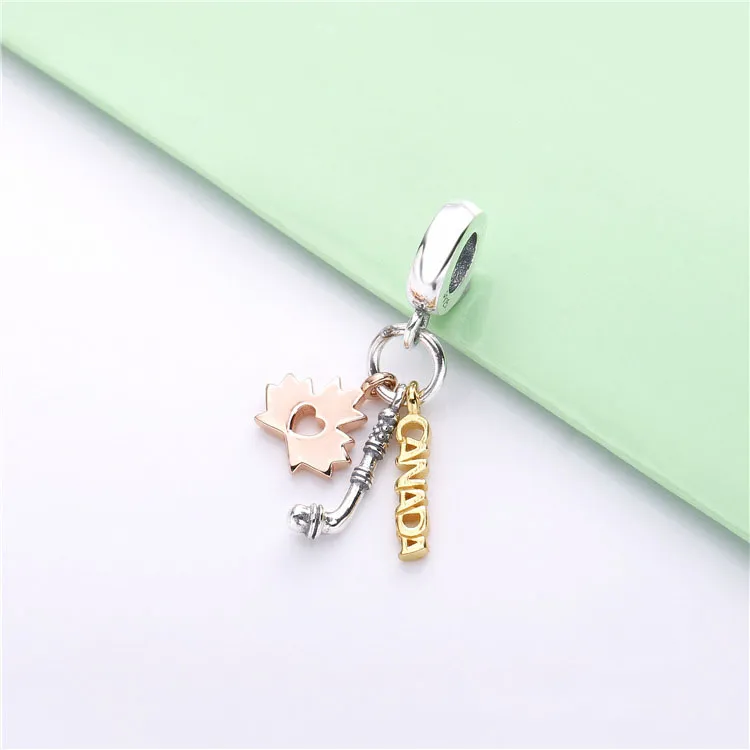 (kép) PANDORA ezüst Shine & Rose függő charm, Kanada - Megtekintés 3