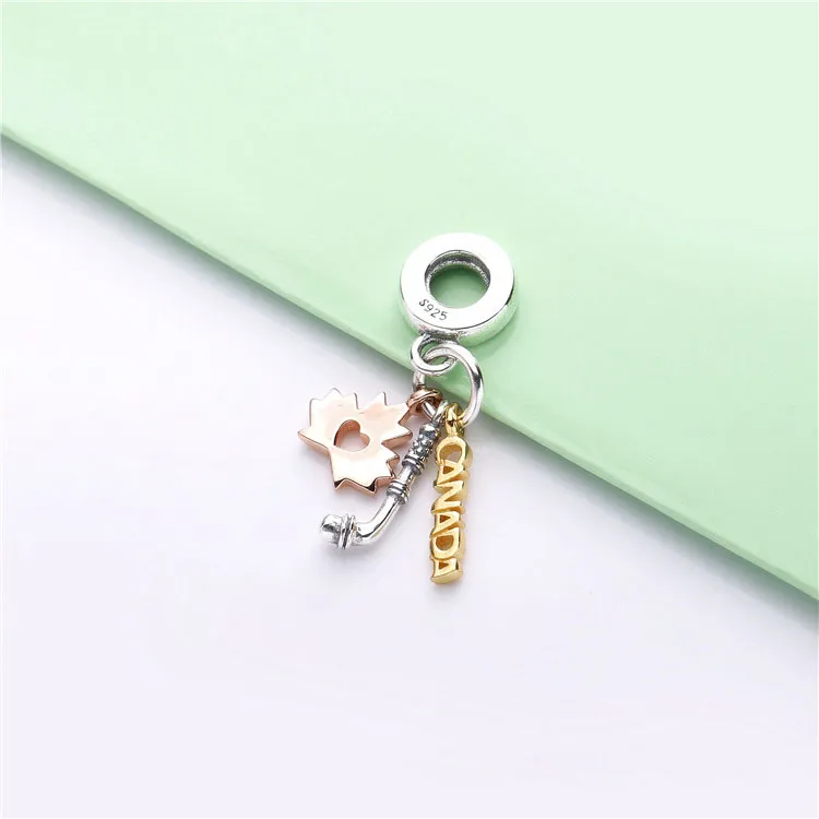 (kép) PANDORA ezüst Shine & Rose függő charm, Kanada - Megtekintés 4