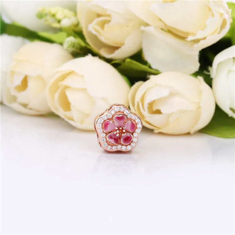 (kép) PANDORA Rose charm, Csillogó őszibarack virág - Megtekintés 2