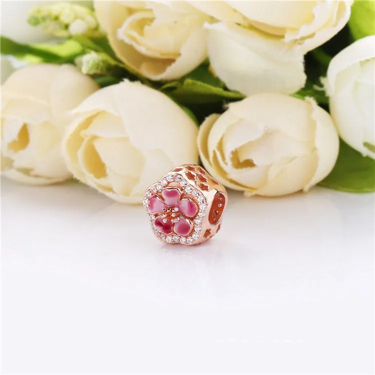 (kép) PANDORA Rose charm, Csillogó őszibarack virág - Megtekintés 3