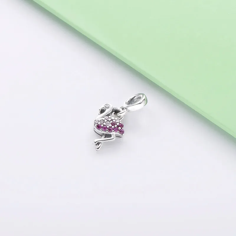 (kép) PANDORA Az én rózsaszín flamingóm függő charm - 798982C01 - Megtekintés 2