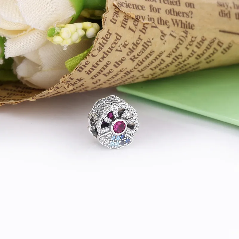 (kép) PANDORA Charm Kék és rózsaszín ventilátor - 798178CZMX - Megtekintés 2