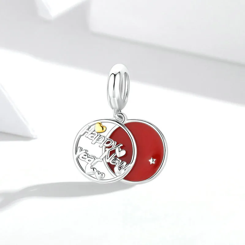 (kép) PANDORA típusú boldog új évet függő charm - SCC1718 - Megtekintés 3