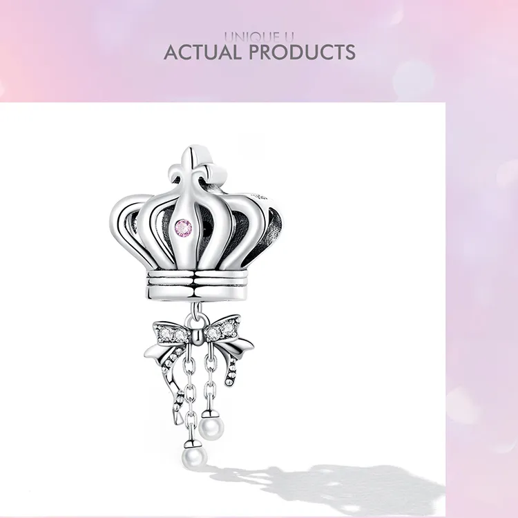 (kép) PANDORA típusú Korona íj Charm - SCC2259 - Megtekintés 9