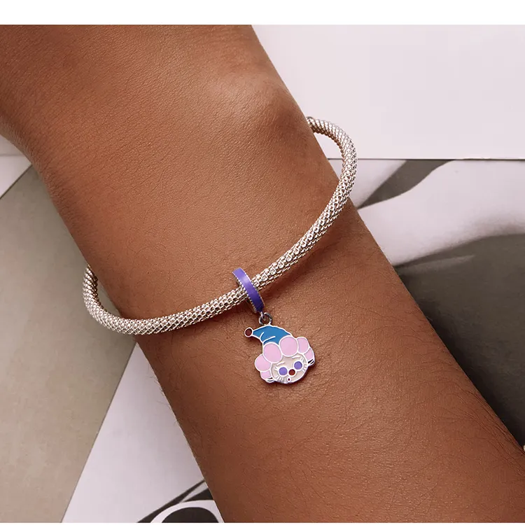 (kép) PANDORA típusú Aranyos bohóc függő charm - SCC2236 - Megtekintés 9